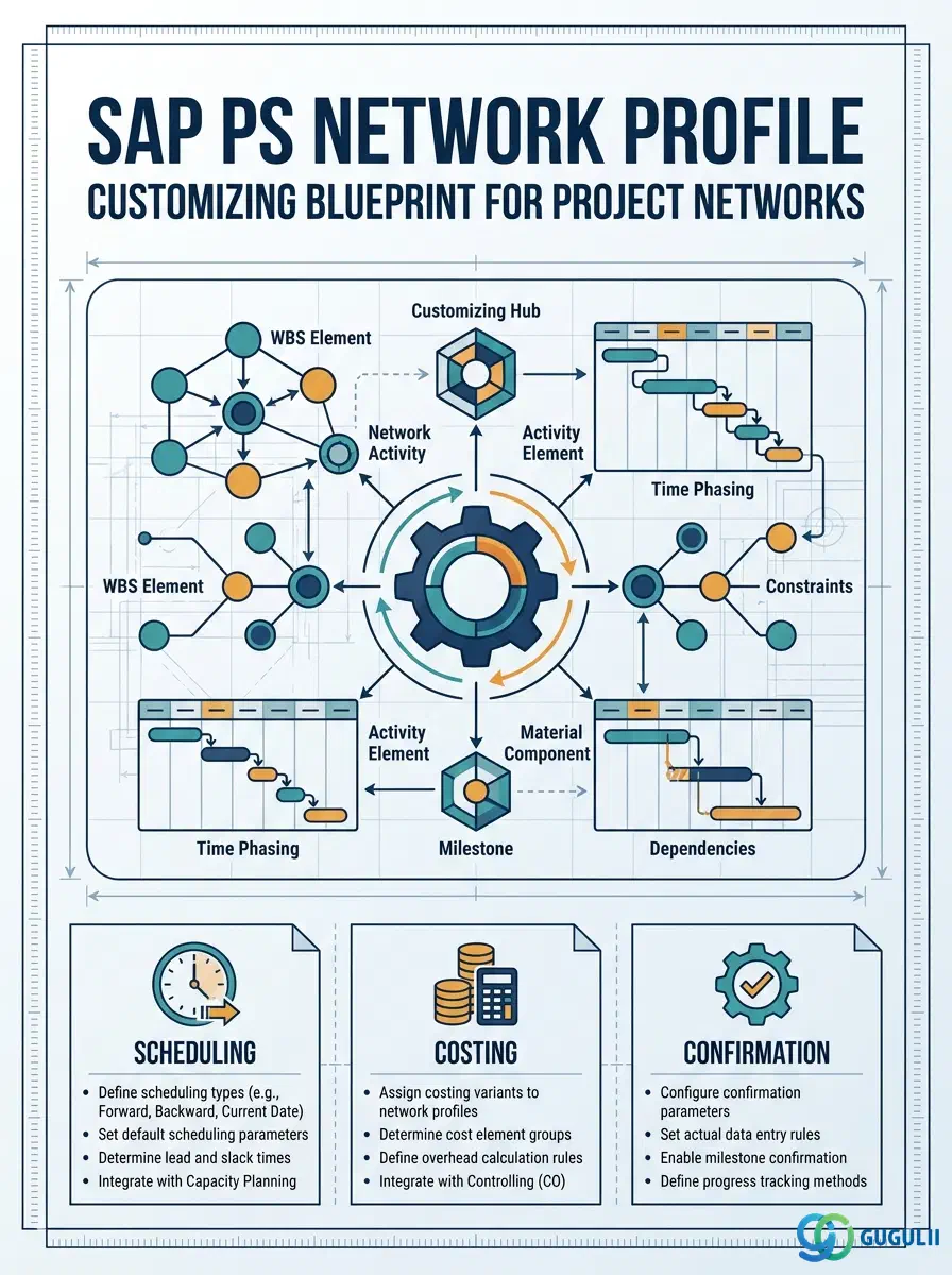 Cover: SAP PS Network Profile — the Customizing anchor that shapes every project network