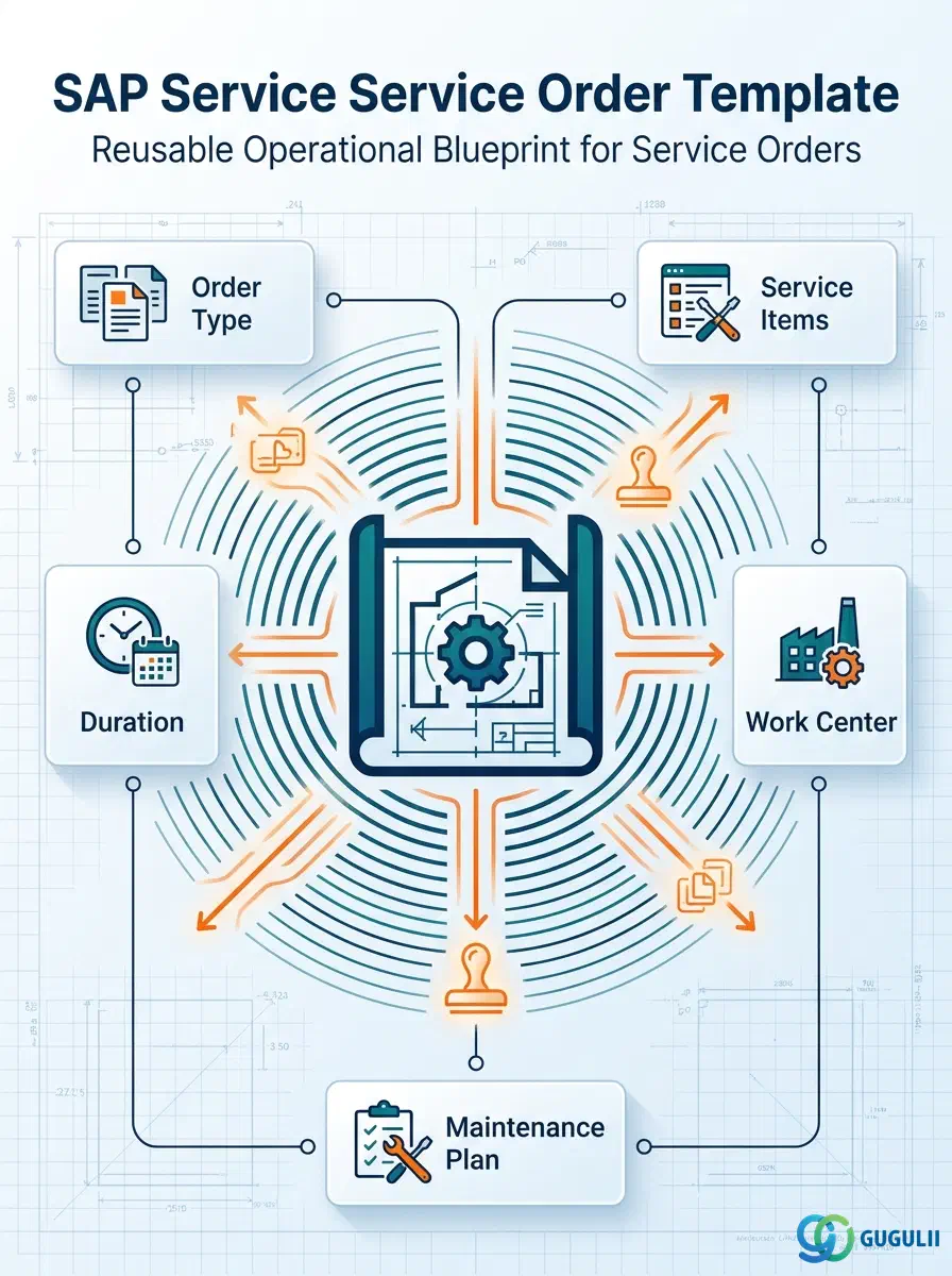 Cover: SAP Service Service Order Template — the reusable pattern that standardizes recurring and repeatable Service Order creation